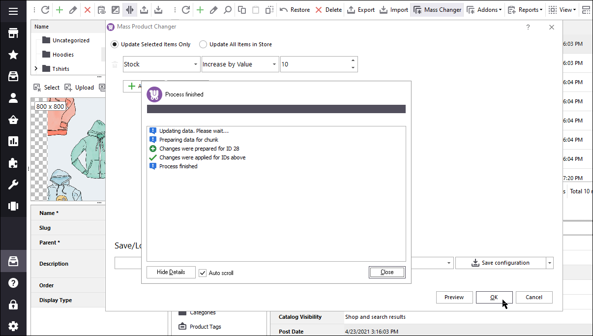 Preview Stock Increase in WooCommerce Mass Changer Tool