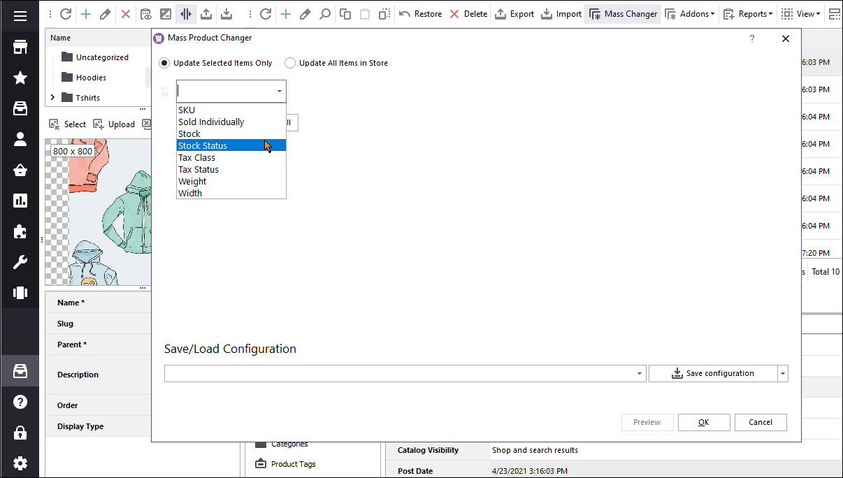 Stock Status in WooCommerce Mass Changer Tool
