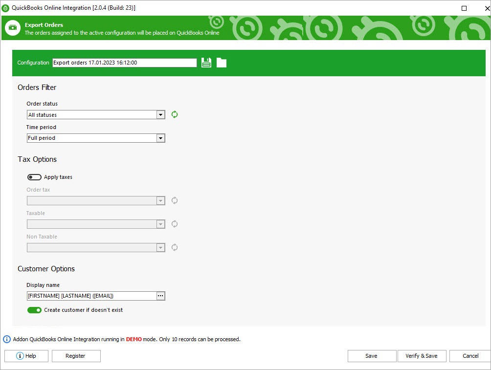 Export WooCommerce Orders to QuickBooks Online