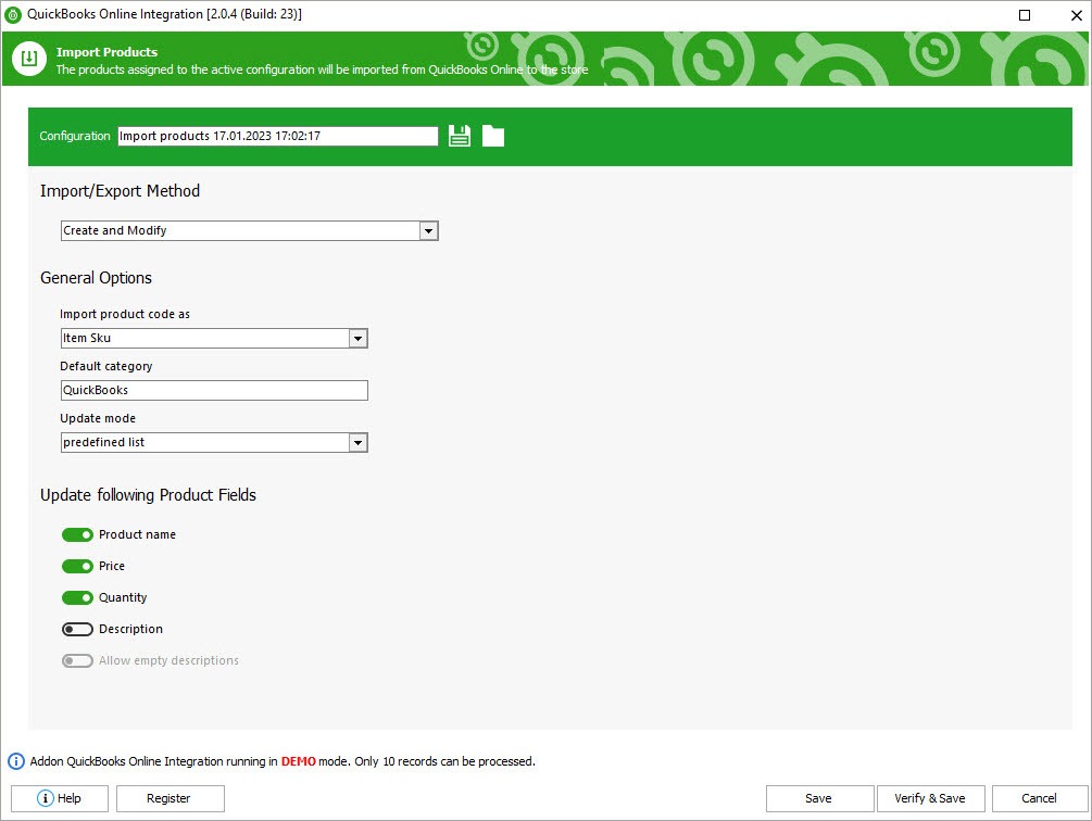 Import Products from QuickBooks Online to WooCommerce