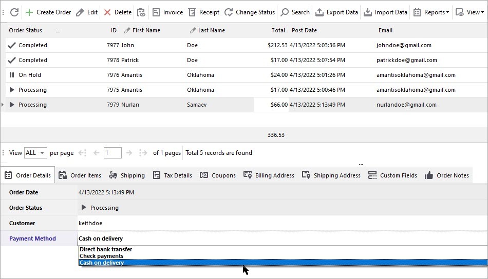 WooCommerce Order Editor